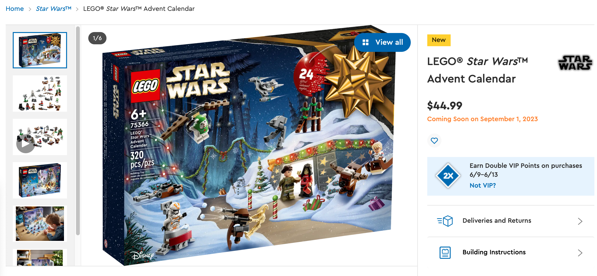 Christmas in June LEGO Star Wars 2023 Advent Calendar Revealed